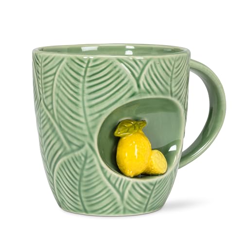 Taza de cerámica Stoneware con diseño limón 12oz miniatura 3
