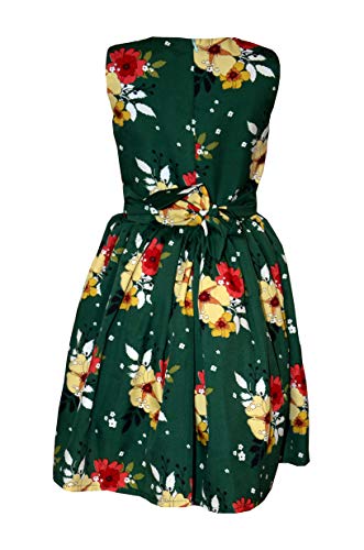 Image of Casual Frock for Baby Girls,Blue Printed and Olive Printed,Pack of 2