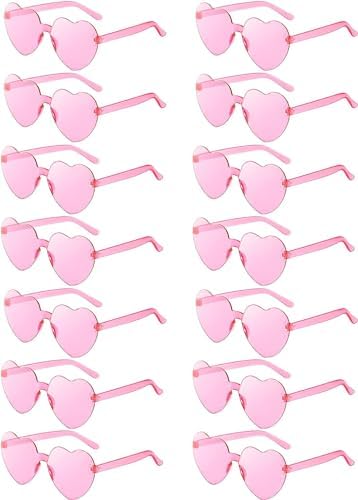 Set De 1 Gafas De Amor Y 1 Sombrero De Cumpleaños Rosa, Accesorios De Fiesta Para Mujeres, Ideal Para Celebraciones