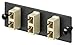 Panduit FAP6WAQDSCZ Multi-Mode 6-Port Fiber Adapter Panel with Zirconia Ceramic Split Sleeve, Aqua