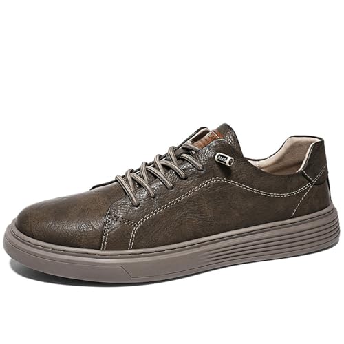 Men's Classic Business Leather Breathable Fashion Sneakers Casual Comfort Slip Resistant Lace-Up Oxford Shoes