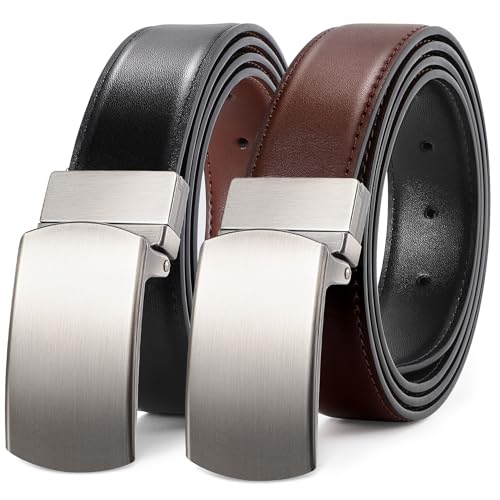 JASGOOD Men's Belt Leather Reversible Belt for Men 1.3
