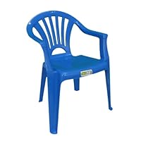 A406 Strong Stackable Kids Children Plastic Chair Home Picnic Party Up To 60kg (Blue)