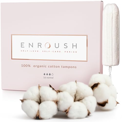 100% Organic Cotton Tampons | Biodegradable & Toxin Free | Hypoallergenic - Irritation & Allergy Free | Ultra Absorbent - Leak Proof Protection | Healthy & Comfortable Choice - 16 pcs (Normal)