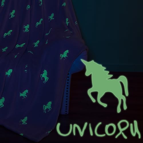 jinchan Flannel Throw Blanket Unicorn Soft Lilac Violet Kids Lightweight Comfy Blanket...