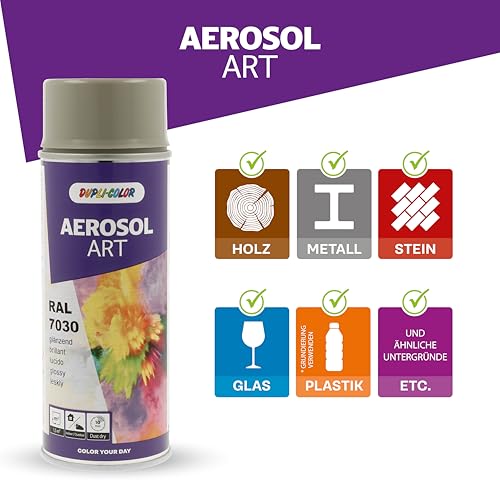 DUPLI-COLOR AEROSOL ART RAL 7030 Steingrau glänzend 400 ml - Sprühfarbe – Ansicht 4