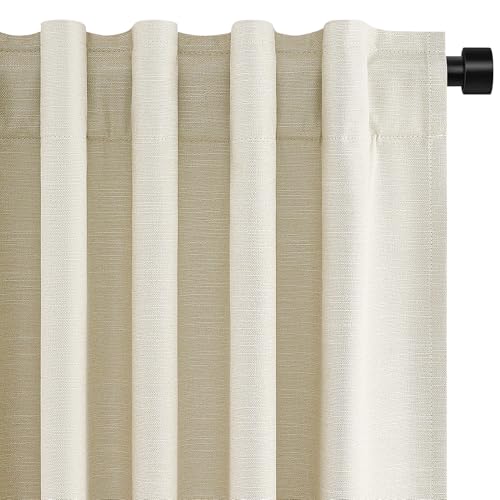 Topfinel 54 Inch Long Blackout Tiers Curtains for Small Window