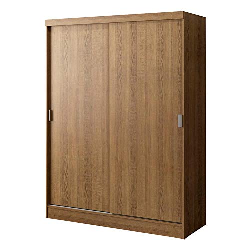 Guarda Roupa Solteiro Madesa 10445Za Kansas 2 Portas Correr Rustic
