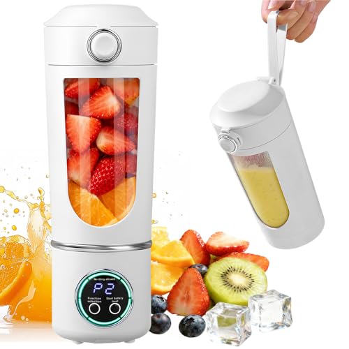 Oxsaytee Portable Electric Blender 700ml Juicer Electric for Shakes and Smoothies Motor Smoothie Blender USB C Rechargeable Juice Mixer with Extra Lid for Travel Office Gym Home