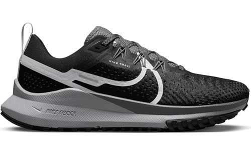 Nike Women's Trail Running Shoes React Pegasus Trail 4, Black/Aura-Dark Grey-Wolf Grey, DJ6159-001, 36.5 EU (6 US)