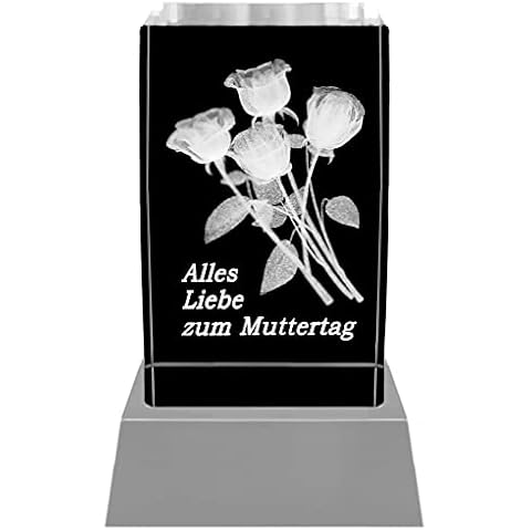 Kaltner Präsente Stimmungslicht - LED Kerze/Kristall Glasblock Cover