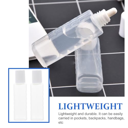 Healifty 30PCS 3ML Empty Plastic Squeezable Eye Liquid Dropper Bottles with Screw Cap, Portable Travel Empty Cosmetic Lens Care Bottle, Mini Refillable Plastic Droper Bottle4