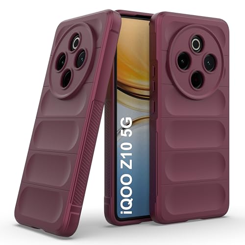 Image of Zapcase Back Case Cover for iQOO Z10 5G | Compatible for iQOO Z10 5G Back Cover | Liquid Silicon Magic Case with Camera Protection | Plum