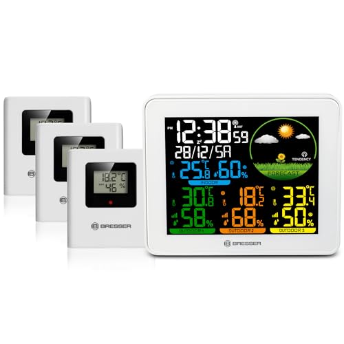 Station météo 3 capteurs IP44 idéale pour surveiller le jardin, la cave et la chambre