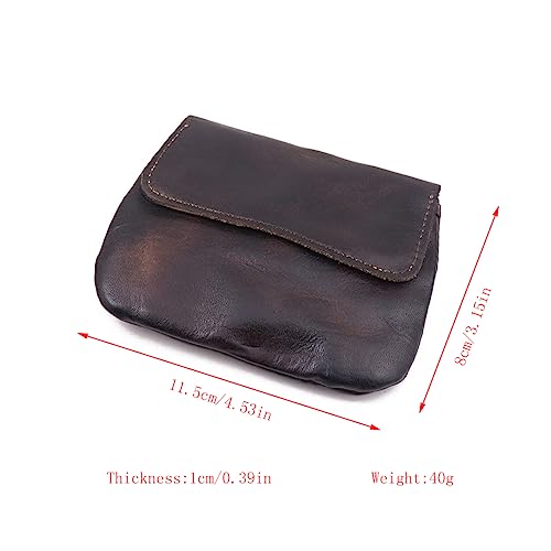 1 Pcs Leather Coin Purse Wallet With Card Slots,Snap Leather Coin Pouch, Coin Organizer, Change Holder,Card Case, Leather Storage Bag for Men & Women2