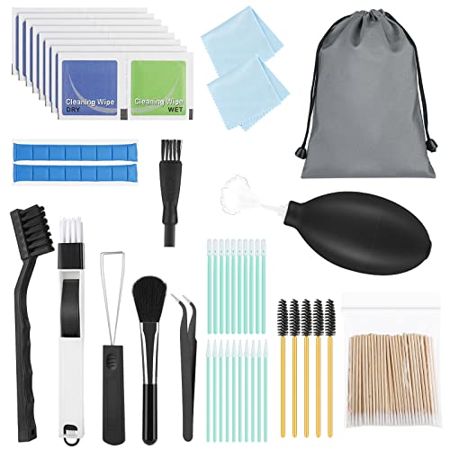 159 Piezas Kit de Limpieza de Teclado, Kit de Limpieza para iPhone, Kit de Limpieza para Airpod, Herramienta de Limpieza de Ordenadores Portátiles, para Camara con Toallitas de Pantalla y Hisopos Cover