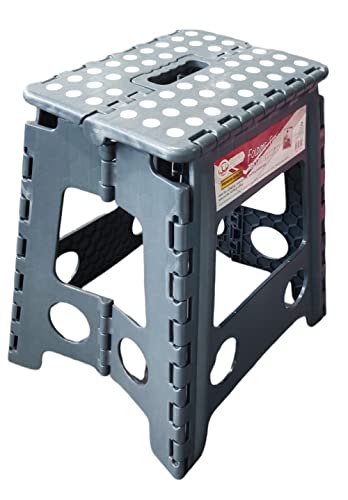 UNIWARE New Heavy Duty Folding Step Stool, Holds up to 330 Lb, Sturdy & Safe(11.4