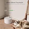 Fontana per gatti in ceramica, 2,2 l/74 oz per interni, distributore automatico di acqua per animali domestici con pompa ultra silenziosa e filtro di ricambio