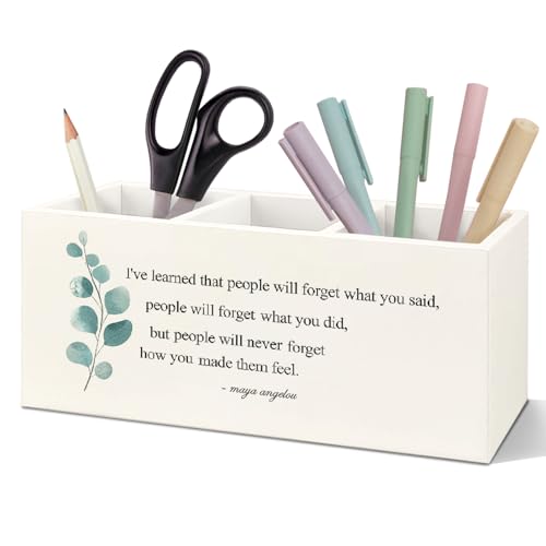 SNNDER Maya Angelou Quote Pen Holder Desk Decor