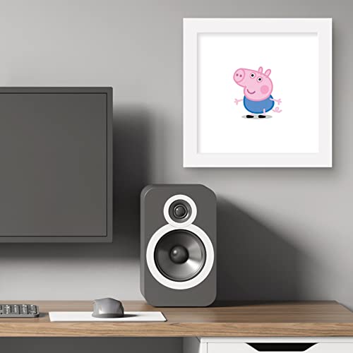 Poster Peppa Pig George 30cm cadre blanc pour habiller un mur vide
