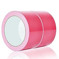 Editbar 2 Rollen Panzertape Wasserfest50mmx20m Panzertape Gewebeklebeband,Wasserfest für Hausgärten, Reparaturen, Befestigungen und Bündelungen(Rosa)