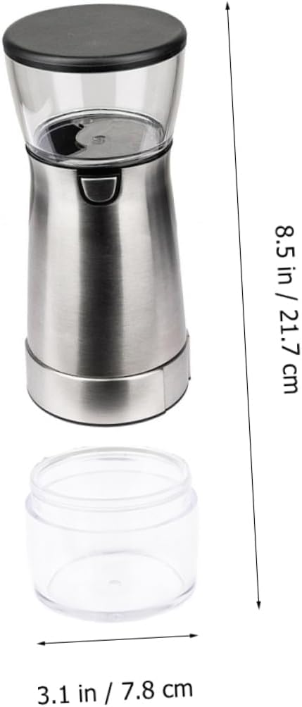 PRETYZOOM Electric Coffee Bean Grinder Quiet Removable Cup Style Stainless Steel Burr