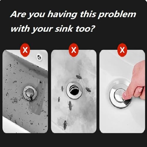 Colador para desagüe de lavabo con filtro y tapón corto miniatura 4