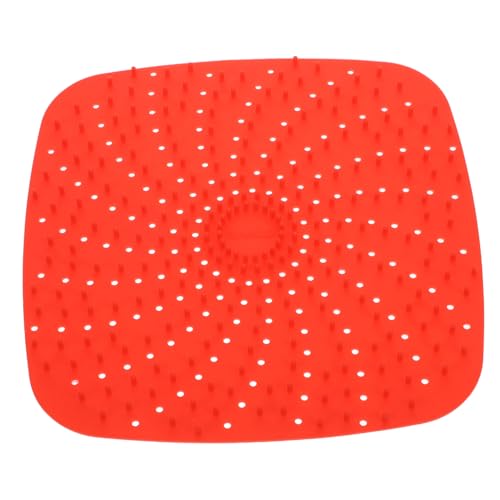 CLISPEED Alfombrilla Reutilizable para Freidora de Aire Roja Antiadherente y Perforada Accesorio Práctico para Cocina Distribución Uniforme de Calor y Fácil Limpieza