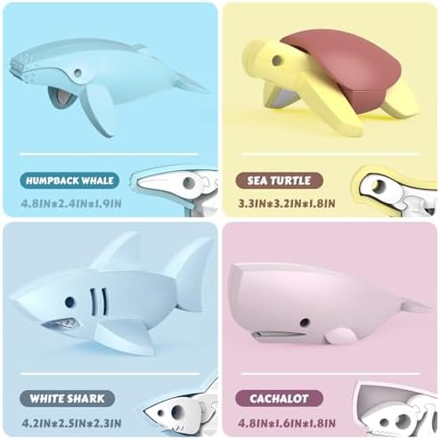 Magnetic Ocean Animals Building Toys,STEM Toddler Learning Toys 3D Puzzle Sea Animals for Boys Girls, Educational Magnetic Travel Montessori Toy Turtle Whale Shark,Unique Birthday Gift for Kids 3 4 5 — view 6