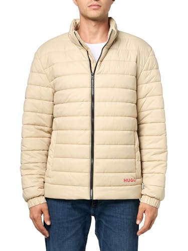 HUGO Men's Contrast Logo Lightweight Nylon Padded Jacket