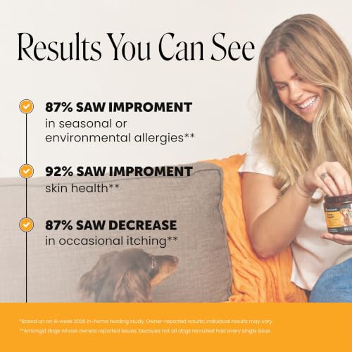 Image of Pet Honesty Dog Allergy Chews - for Paw Licking, Itching & Seasonal Allergies - with Colostrum, Probiotics & Salmon Oil - Vet Recommended Itch Relief Supplement for Dogs (Salmon, 180 Ct)