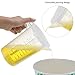 QWORK 2 Pack 32oz (1 Quart) Measuring Pitcher - Plastic, Multipurpose, Polypropylene, with Clear Ounce & Milliliter Markings, Dustproof Lid, for Cooking, Home Hobbies, Shop Oil and Fluids