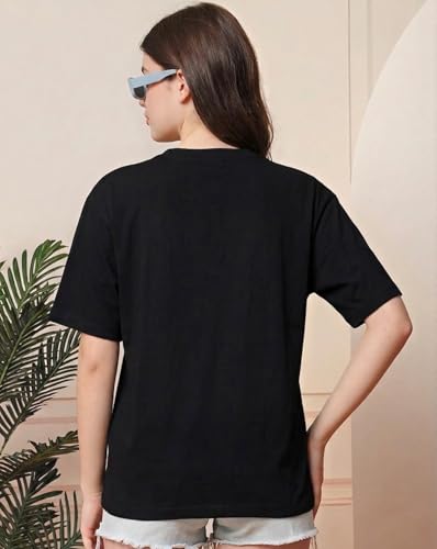 Image of Women's Half Sleeve Oversize Tshirt Graphic Printed Round Neck T-Shirts for Women
