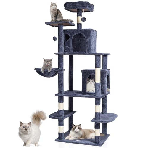 Árbol para Gatos VEVOR, Torre 68.5" con Condos y Rascadores miniatura 1