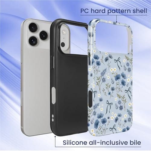 Coque iPhone 17 Pro double couche militaire résistante aux rayures bleu - 3