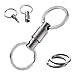 LIAOVEN Titanium Quick Release Keychain,Detachable Key Ring Connector, 360° Double-end Swivel Keychain Heavy Duty Car Key Holder with Key Rings and open box,keychains for Men Women