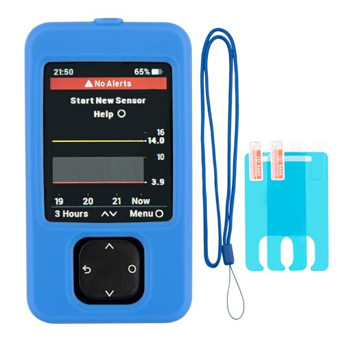 Swiatla Dexcom G7 Receiver Case with Neck Lanyard and 2PCS Screen Protector (Blue)