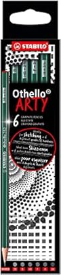 STABILO - Lápiz de grafito - Othello - ARTY - Pack de 6 - Durezas variadas 1 de cada 2B B HB F H 2H