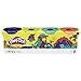 Play-Doh 4er Pack WILD, Knete für fantasievolles und kreatives Spielen E4867ES0 Mehrfarbig