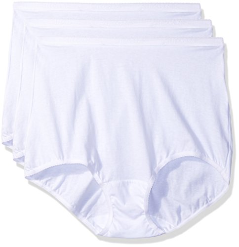 Shadowline Women's Plus-Size Panties-Cotton Brief (3 Pack), White, 11 #TOP10
