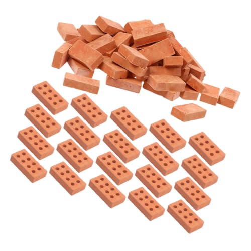 Mipcase 100 Piezas Mini Ladrillos para Manualidades Bloques de Construcción para Micro Paisaje Decoración Detallada para Casa de Muñecas y Proyectos DIY