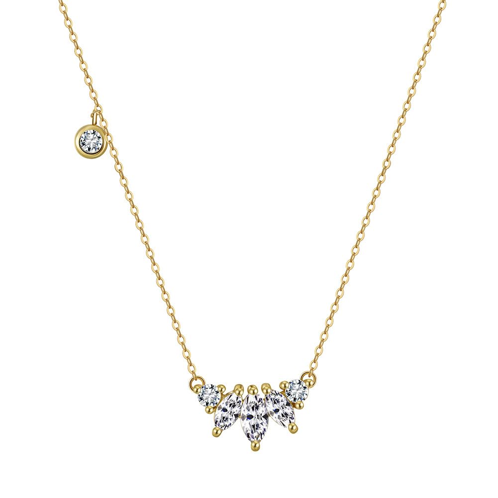 Collier oeil de cheval en platine et argent d'exception