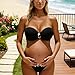 Maternity Swimsuit for Women 2 Piece Push Up Low Rise Bathing Suit Solid Color Summer Vacation Casual Fashion Beachwear