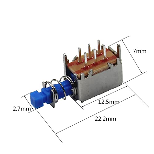 Interrupteur Push-Pull Horizontal A04 à 6 Broches pour Décodeur TV | Lot de 10