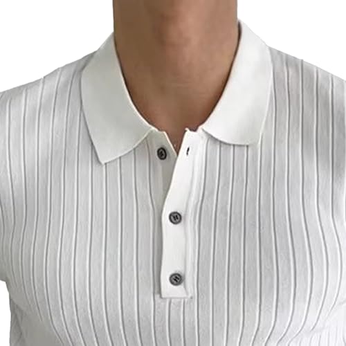 Men's Ribbed Quarter Button Sweater Mens Knit Polo Sweater Casual Polo Sweaters for Men2