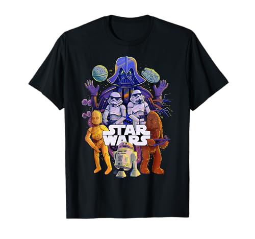 T-shirt Star Wars Group Cartoon idéal pour les soirées cinéma entre amis
