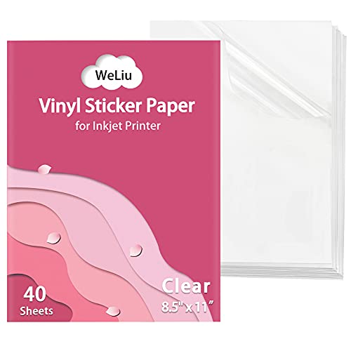 Printable transparent sticker paper - 8.5" x 11" blank …