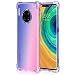 Produktbild DOINK Bunt Farbverlauf Hülle für Huawei Nova 8i / Honor 50 Lite, Durchscheinend TPU Silikon Handyhülle mit StoßFest Bumper - Pink Blau