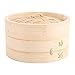 Vaporera De Bambú, Cesta De Vaporera De Bambú, Tapa De Cocina De Bambú con Juego-15cm
