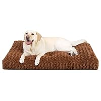 KSIIA Hundebett Grosse Hunde, Waschbar Hundekissen, 90x60cm Braun – Ansicht 1